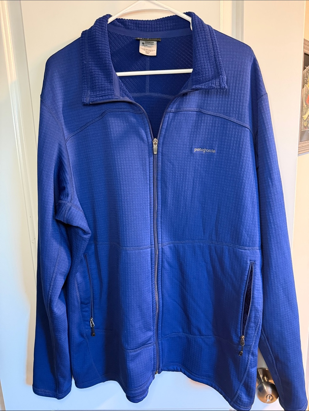 Patagonia R1 Full Zip Grid Fleece Midlayer Jacket Blue Men’s XXL
